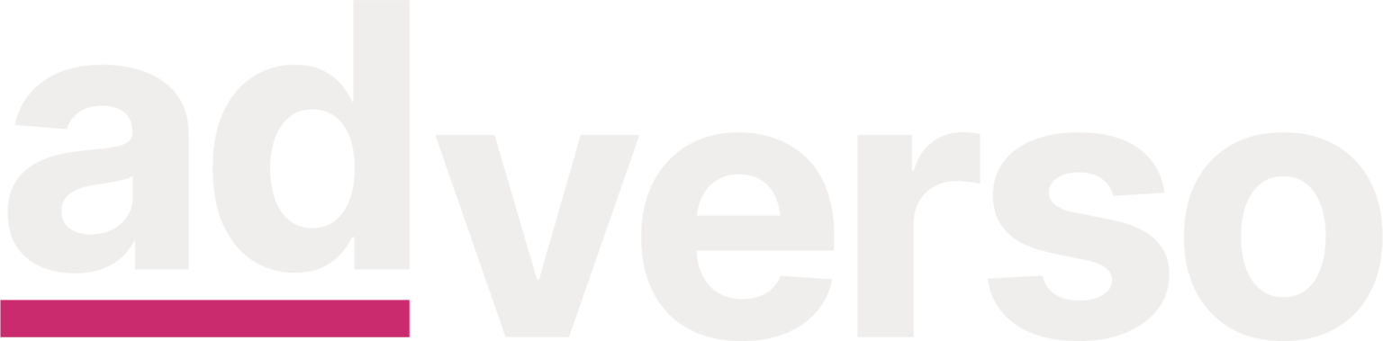Adverso Media Corporate Logo in Weiß und Pink - Junge Werbeagentur Innsbruck