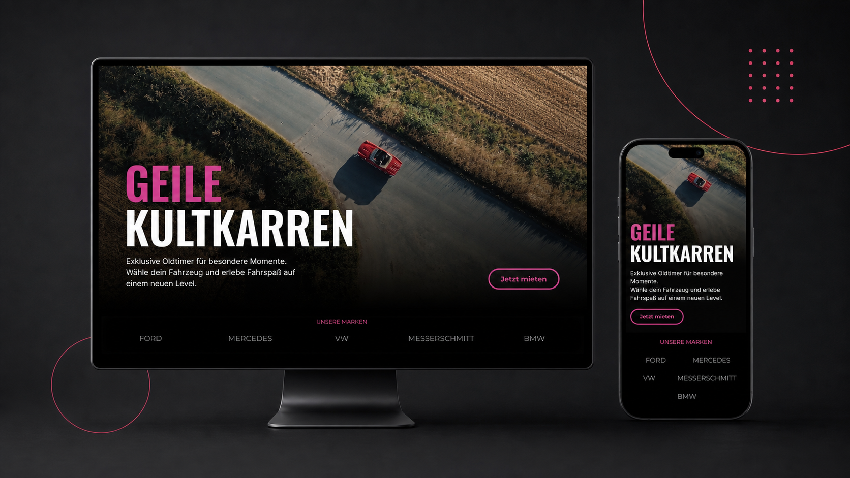 Website für Unternehmen Innsbruck – Referenz Geile Kultkarren